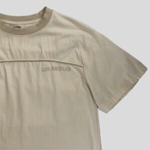 Sovereign State Cream Neutral 100% Cotton Unisex  Los Angeles T Shirt - XL